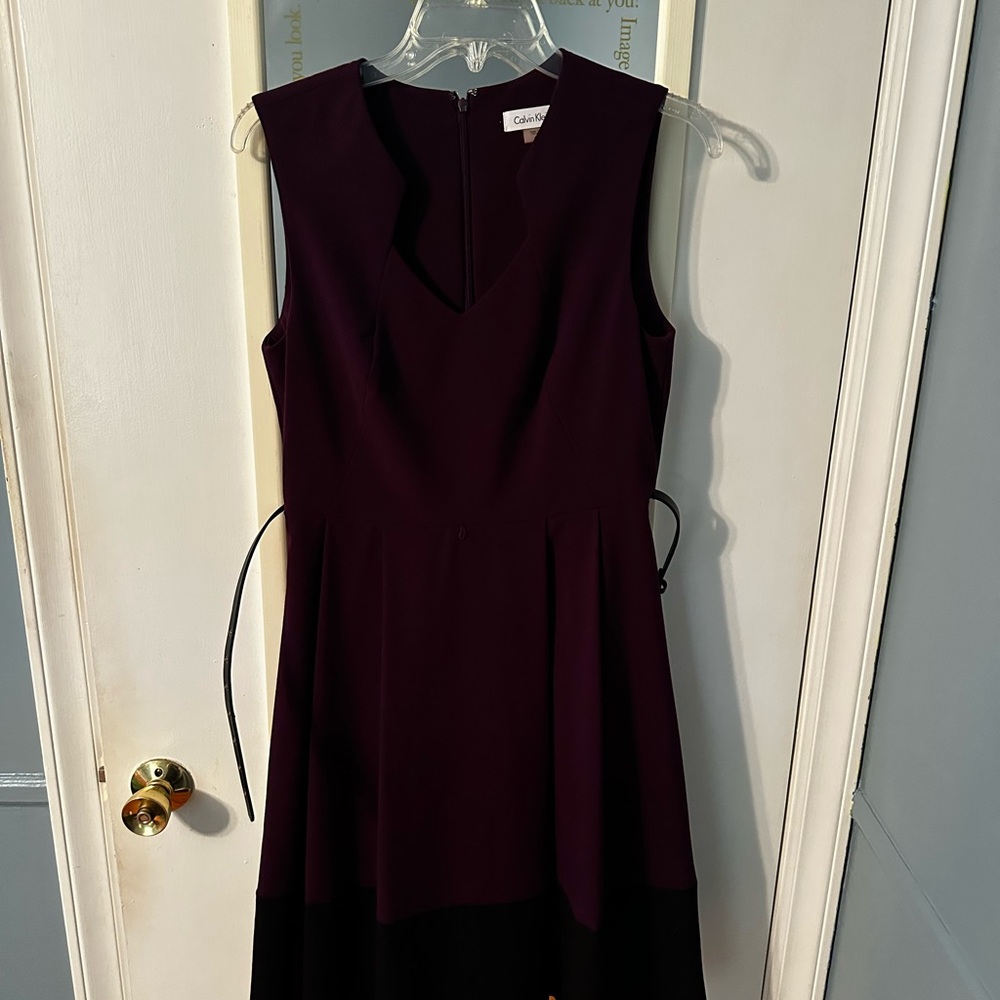 SOLD Calvin Klein Women's Deep Purple Mini Dress